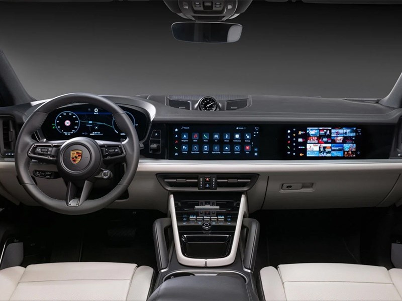 Porsche showed the interior of the new Cayenne