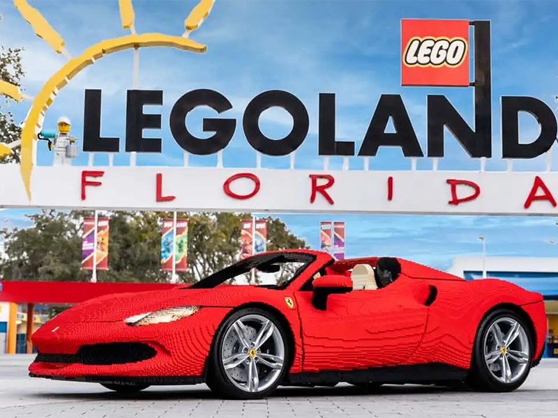 Real-size Ferrari 296 GTS Made of Lego Bricks Unveiled 